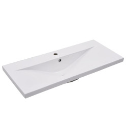 Armoire d'évier avec lavabo intégré Blanc Aggloméré