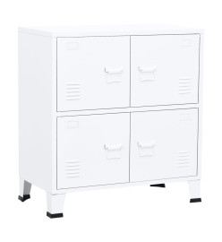 Coffre de rangement industriel Blanc 75x40x80 cm Acier