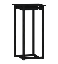 Ensemble de bar 3 pcs Noir Bois de pin massif