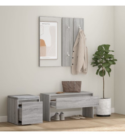 Ensemble de meubles de couloir Sonoma gris Bois d'ingénierie