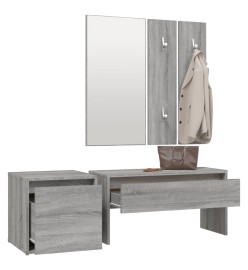 Ensemble de meubles de couloir Sonoma gris Bois d'ingénierie