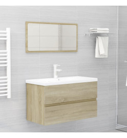 Ensemble de meubles de salle de bain Chêne sonoma Aggloméré