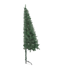 Arbre de Noël artificiel d'angle pré-éclairé vert 150 cm PVC