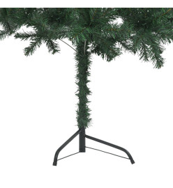 Arbre de Noël artificiel d'angle pré-éclairé vert 150 cm PVC