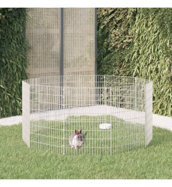 Cage à lapin 10 panneaux 54x80 cm Fer galvanisé