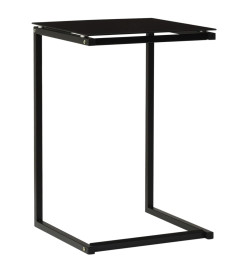 Table d'appoint Noir 40x40x60 cm Verre trempé