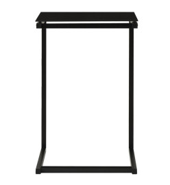 Table d'appoint Noir 40x40x60 cm Verre trempé