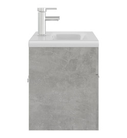 Armoire d'évier avec lavabo intégré Gris béton Aggloméré