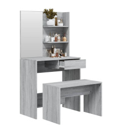 Ensemble de coiffeuse Sonoma gris 74,5x40x141 cm