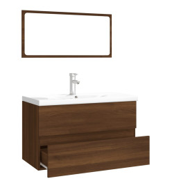 Meubles de salle de bain Chêne marron Bois d'ingénierie