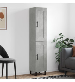 Buffet haut Gris béton 34,5x34x180 cm Bois d'ingénierie