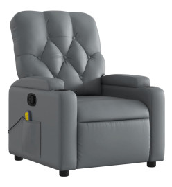 Fauteuil de massage inclinable Gris Similicuir