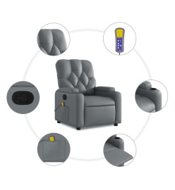 Fauteuil de massage inclinable Gris Similicuir