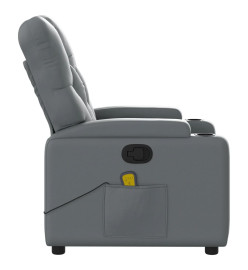 Fauteuil de massage inclinable Gris Similicuir