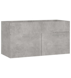 Armoire d'évier avec lavabo intégré Gris béton Aggloméré