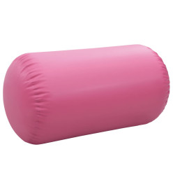 Rouleau gonflable de gymnastique avec pompe 120x75 cm PVC Rose