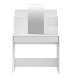 Ensemble de coiffeuse Blanc brillant 96x40x142 cm