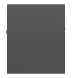Armoire d'évier avec lavabo intégré Gris brillant Aggloméré