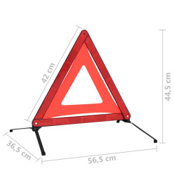 Triangle de signalisation routière 10pcs Rouge 56,5x36,5x44,5cm