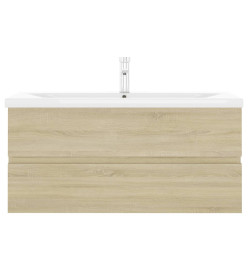 Armoire d'évier avec lavabo intégré Chêne sonoma Aggloméré