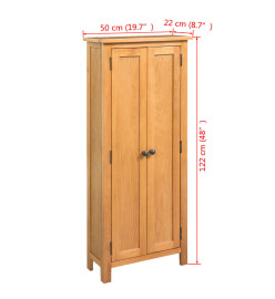 Armoire de rangement 50 x 22 x 122 cm Bois de chêne massif