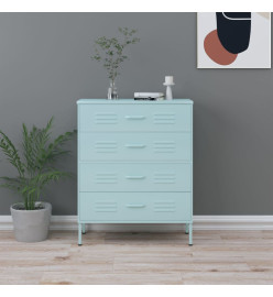 Commode Vert menthe 80x35x101,5 cm Acier