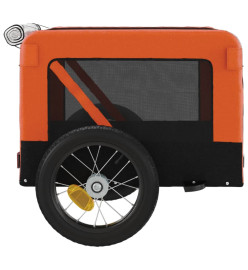 Remorque de vélo pour animaux de compagnie orange et noir