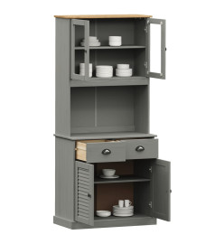 Buffet haut VIGO gris 78x40x175 cm bois massif de pin