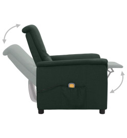 Fauteuil de massage Vert foncé Tissu