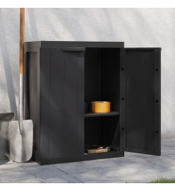 Armoire de rangement d'extérieur noir 65x37x85 cm PP