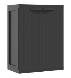 Armoire de rangement d'extérieur noir 65x37x85 cm PP