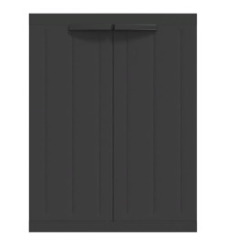 Armoire de rangement d'extérieur noir 65x37x85 cm PP