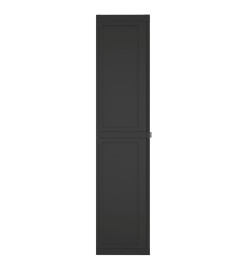 Armoire de rangement d'extérieur noir 65x37x165 cm PP