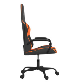 Chaise de jeu Noir et orange Similicuir