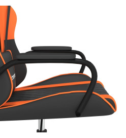 Chaise de jeu Noir et orange Similicuir