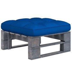 Pouf palette de jardin Bois de pin imprégné de gris