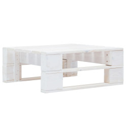 Pouf palette de jardin Bois de pin imprégné de blanc