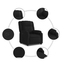 Fauteuil inclinable Noir Tissu