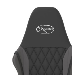 Chaise de jeu de massage Noir et gris Similicuir