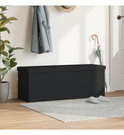 Banc de rangement pliable noir PVC