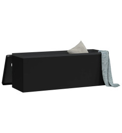 Banc de rangement pliable noir PVC