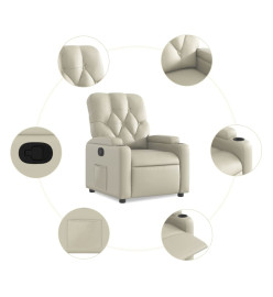 Fauteuil inclinable Crème Similicuir