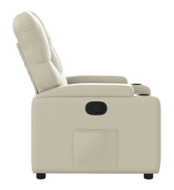 Fauteuil inclinable Crème Similicuir