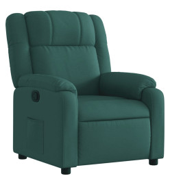 Fauteuil inclinable Vert foncé Tissu