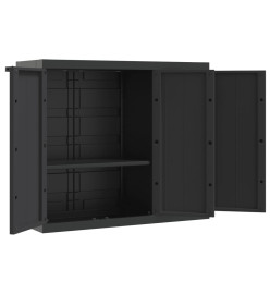 Armoire de rangement d'extérieur noir 97x37x85 cm PP