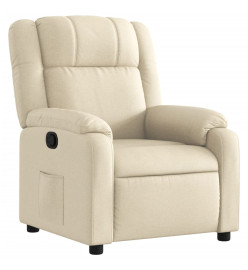 Fauteuil inclinable Crème Tissu