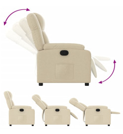 Fauteuil inclinable Crème Tissu