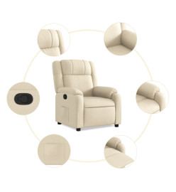 Fauteuil inclinable Crème Tissu