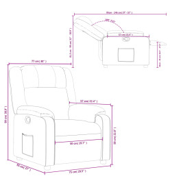 Fauteuil inclinable Crème Tissu