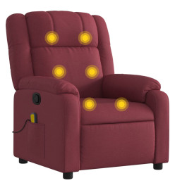 Fauteuil de massage inclinable Rouge bordeaux Tissu